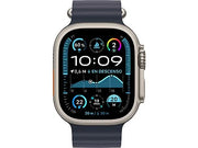 Apple Watch Ultra 2 (2024), GPS + Cellular, 49 mm, koperta z naturalnego tytanu, gest dwukrotnego stuknięcia, pasek Ocean w kolorze granatowym
