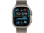 Apple Watch Ultra 2 (2024), GPS + Cellular, 49 mm, koperta z naturalnego tytanu, gest podwójnego stuknięcia, bransoleta mediolańska z naturalnego tytanu, rozmiar S
