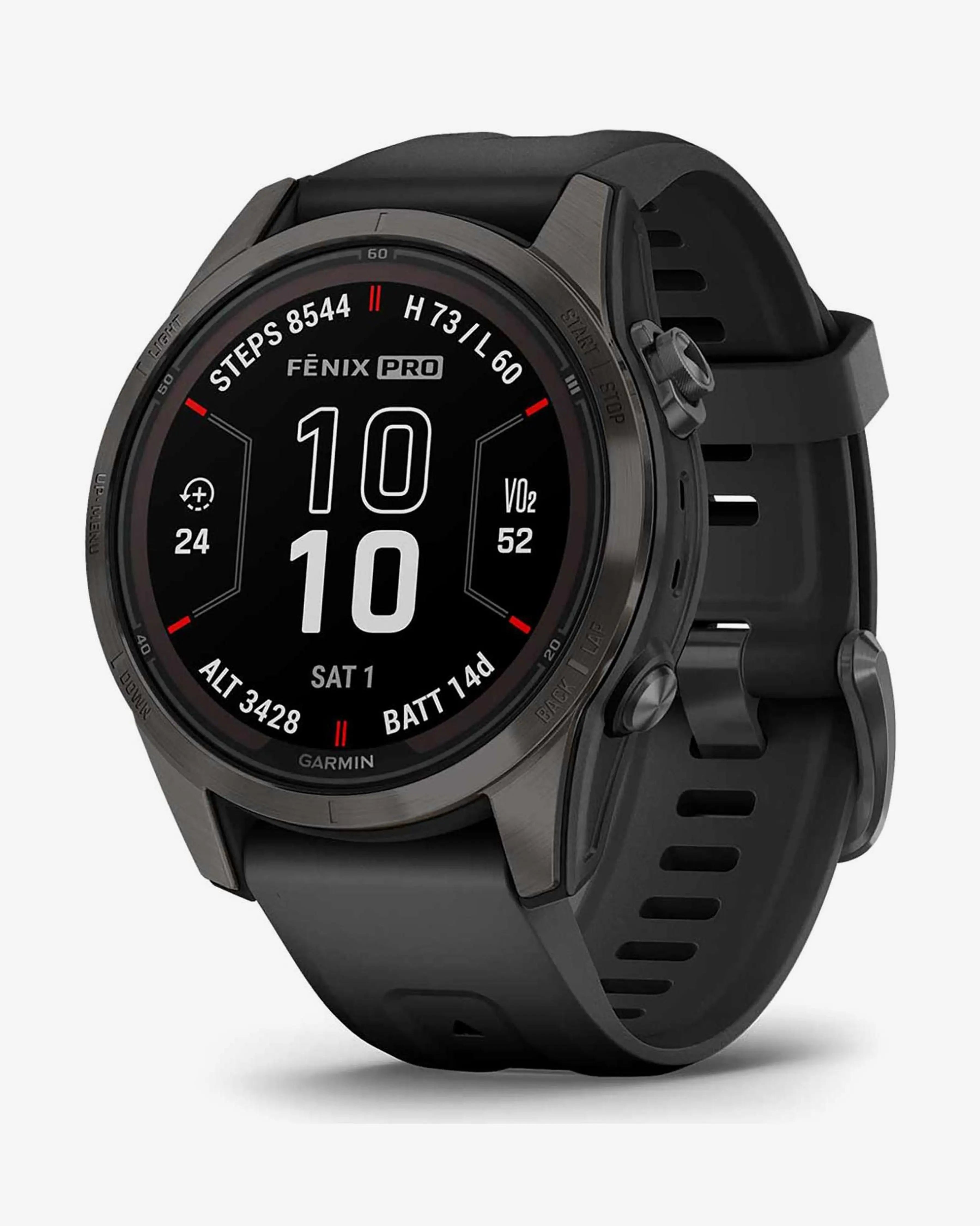 Garmin Fenix ​​​​7S Pro Sapphire Solar Titanium Charcoal Grey Black Strap