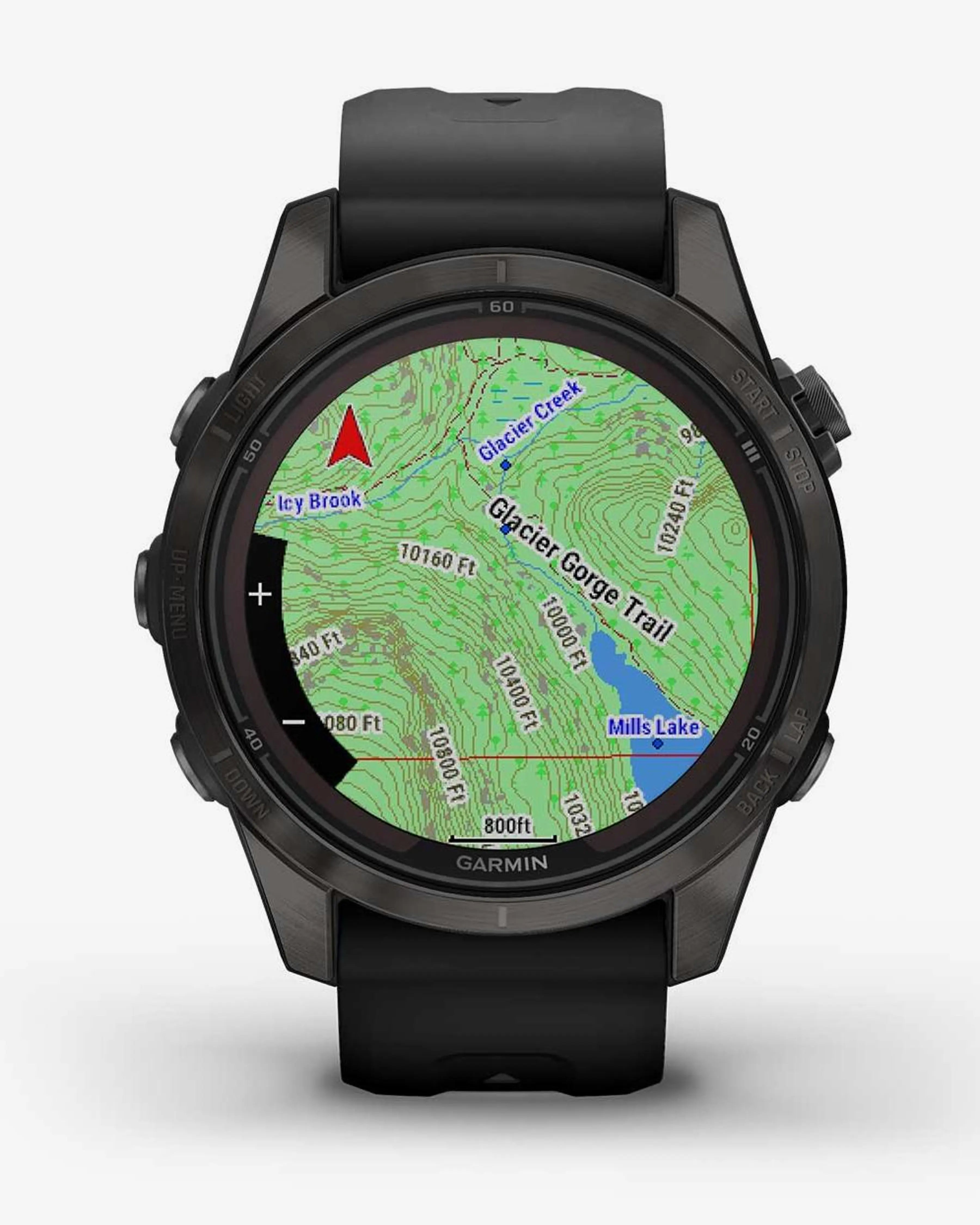 Garmin Fenix ​​​​7S Pro Sapphire Solar Titanium Charcoal Grey Black Strap