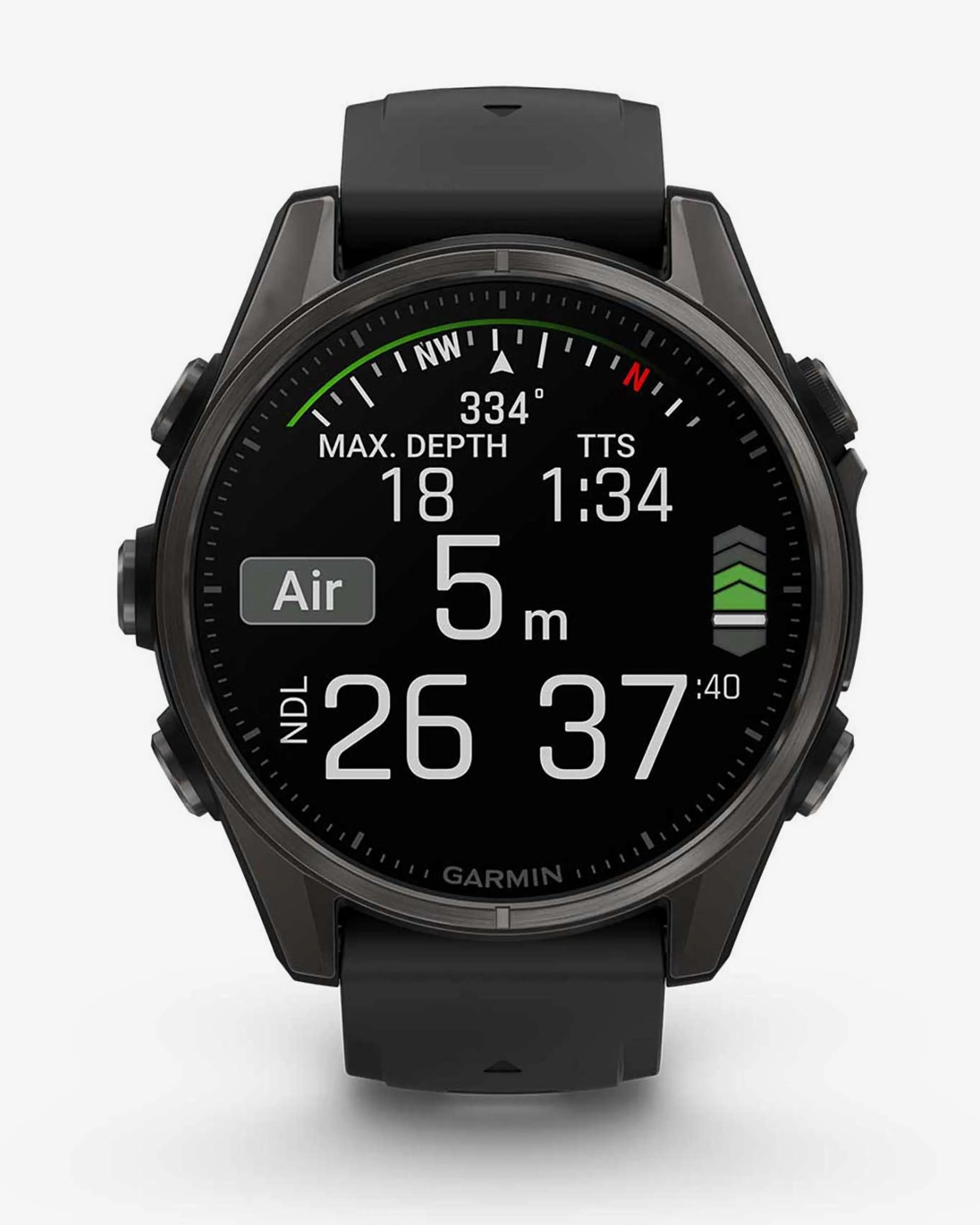 Garmin Fenix ​​​​8 AMOLED Sapphire 43 mm Tytanowy antracytowy pasek czarny
