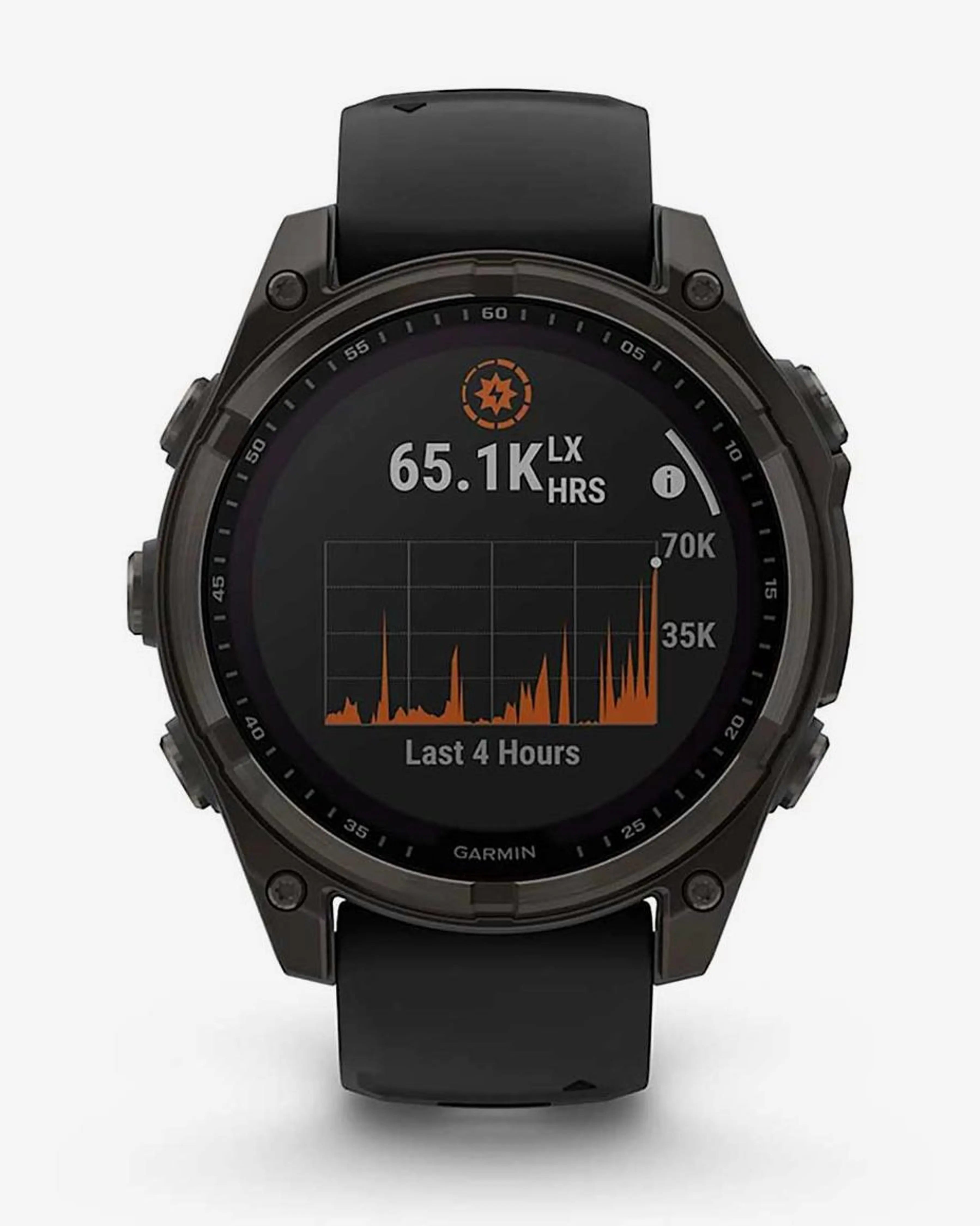 Garmin Fenix ​​​​8 Sapphire Solar 47 mm Tytanowy antracytowy szary czarny pasek