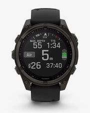 Garmin Fenix ​​​​8 Sapphire Solar 47 mm Tytanowy antracytowy szary czarny pasek
