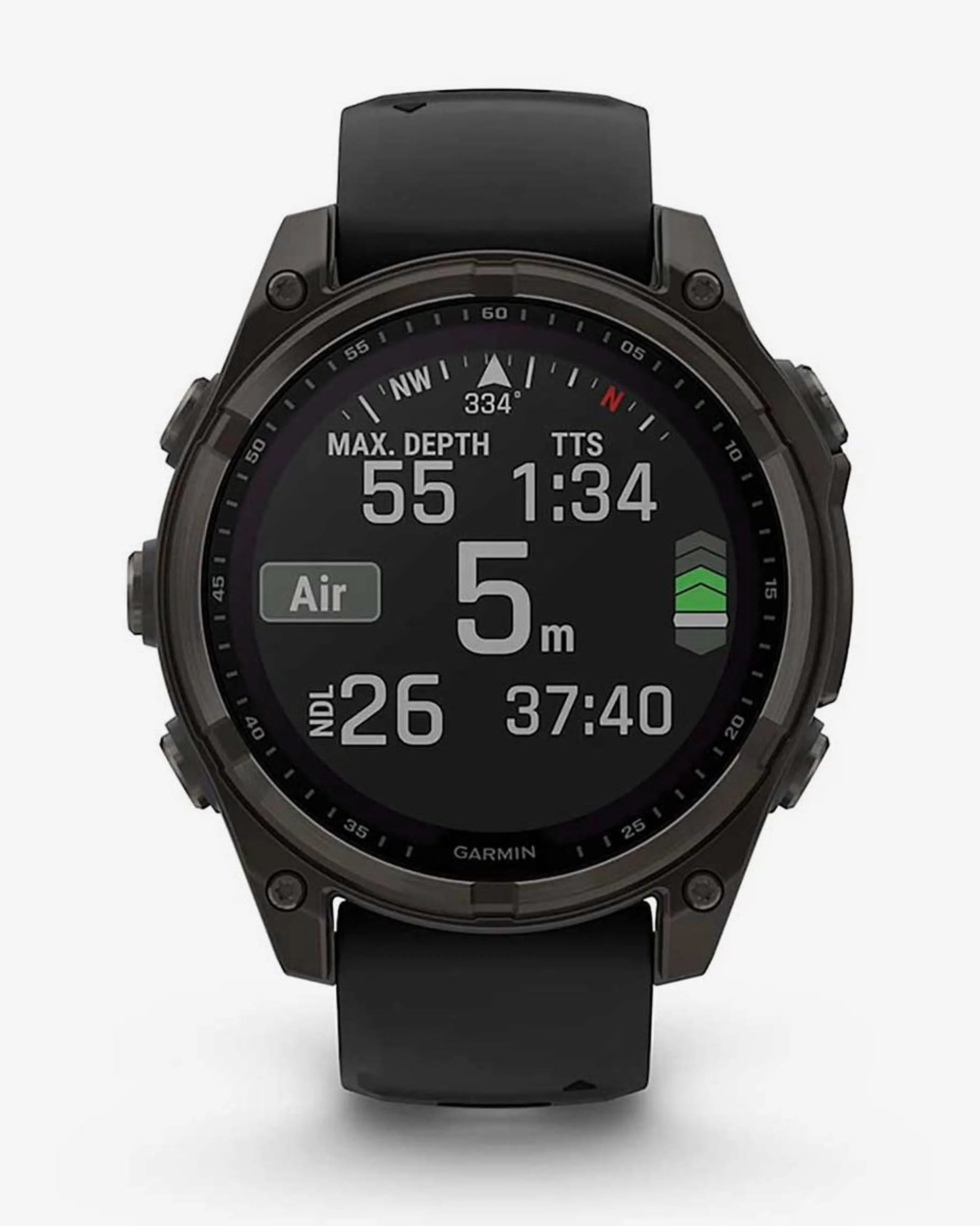 Garmin Fenix ​​​​8 Sapphire Solar 47 mm Tytanowy antracytowy szary czarny pasek