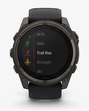 Garmin Fenix ​​​​8 Sapphire Solar 51mm Tytanowy antracytowy pasek czarny