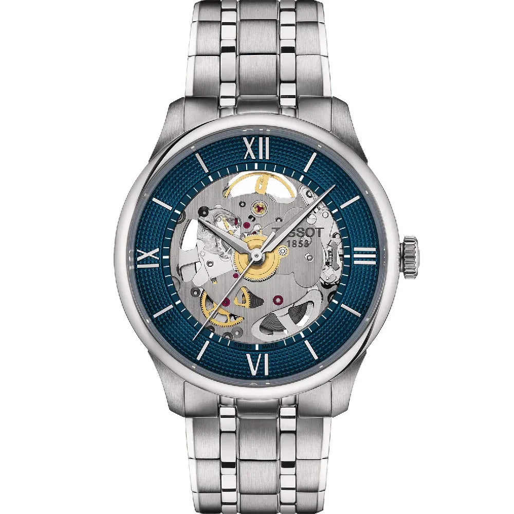 Zegarek Tissot T-Classic T1398361104800 Chemin Des Tourelles Squelette 